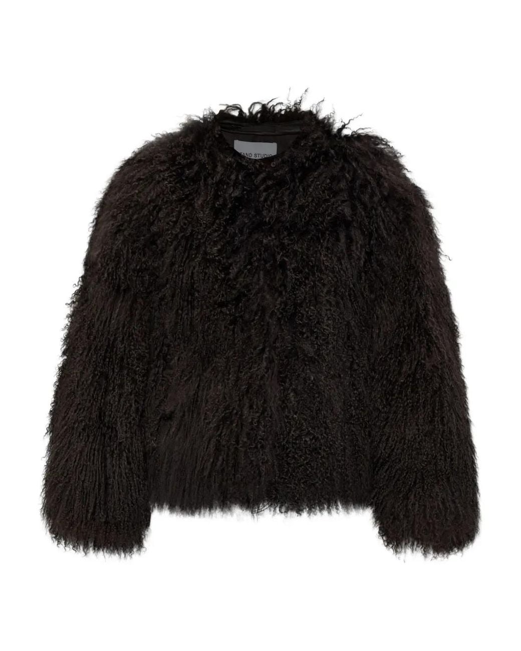 Stand Studio Black Jacke Aus Lammfell