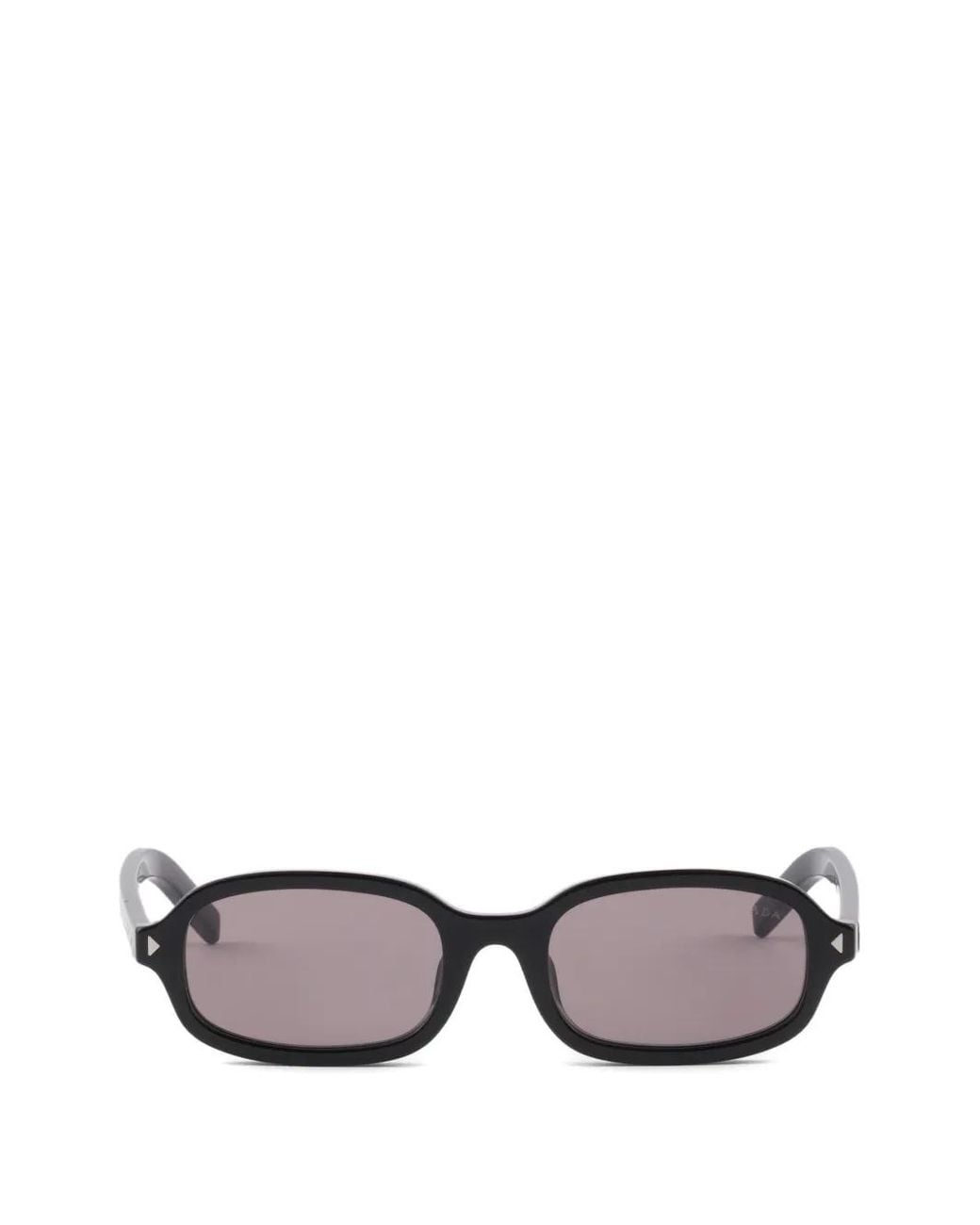 Prada Black Sunglasses With The Iconic Metal Plaque
