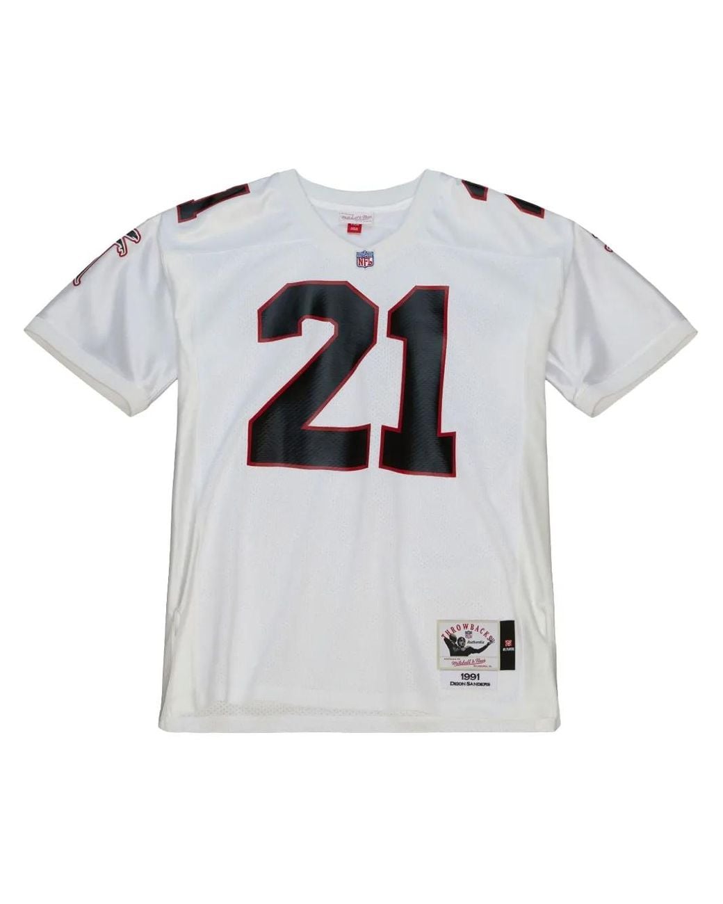 Mitchell & Ness White Atlanta Falcons 1991 Deion Sanders Authentic Jersey for men