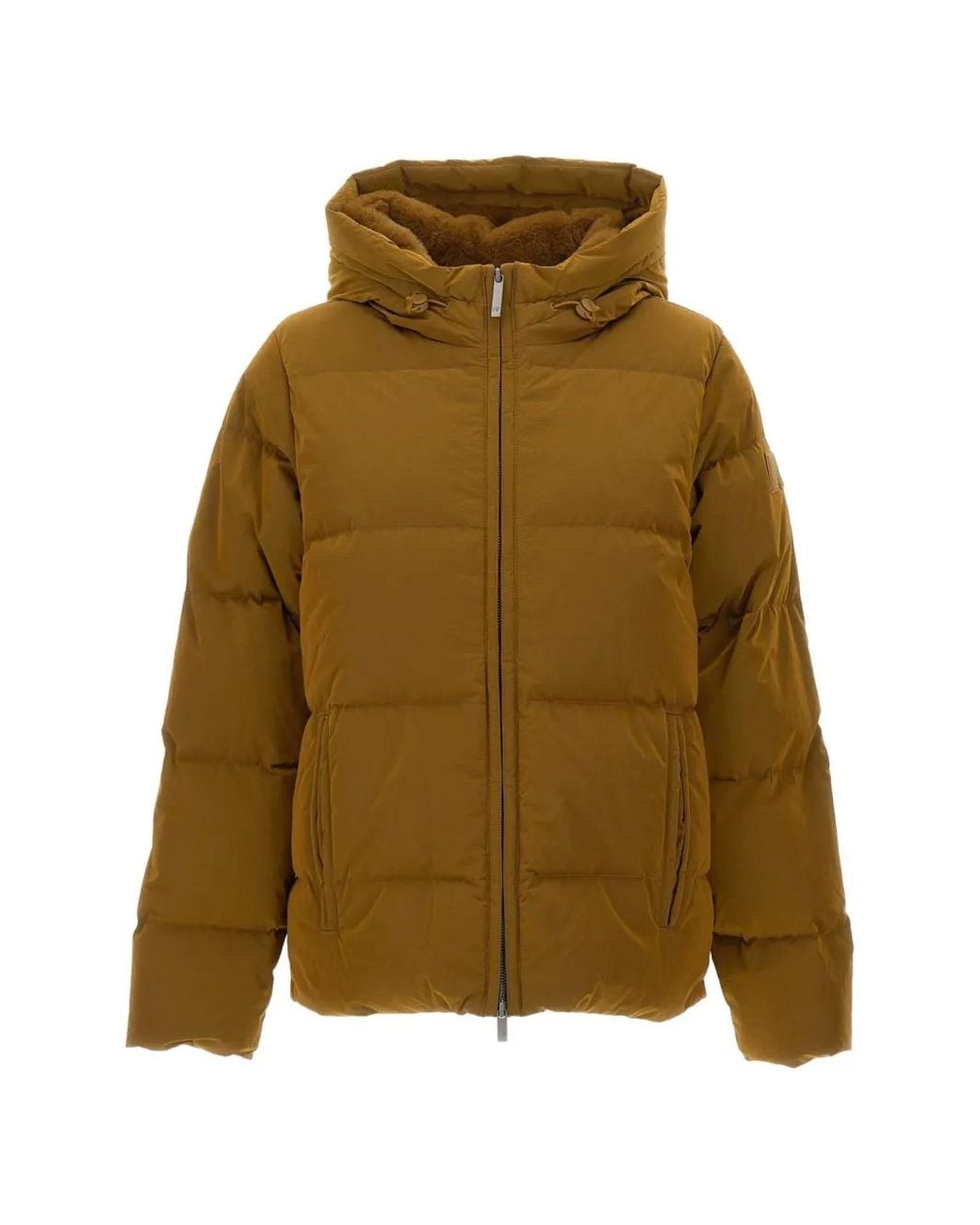 K-Way Green Logo-Patch Puffer Jacket
