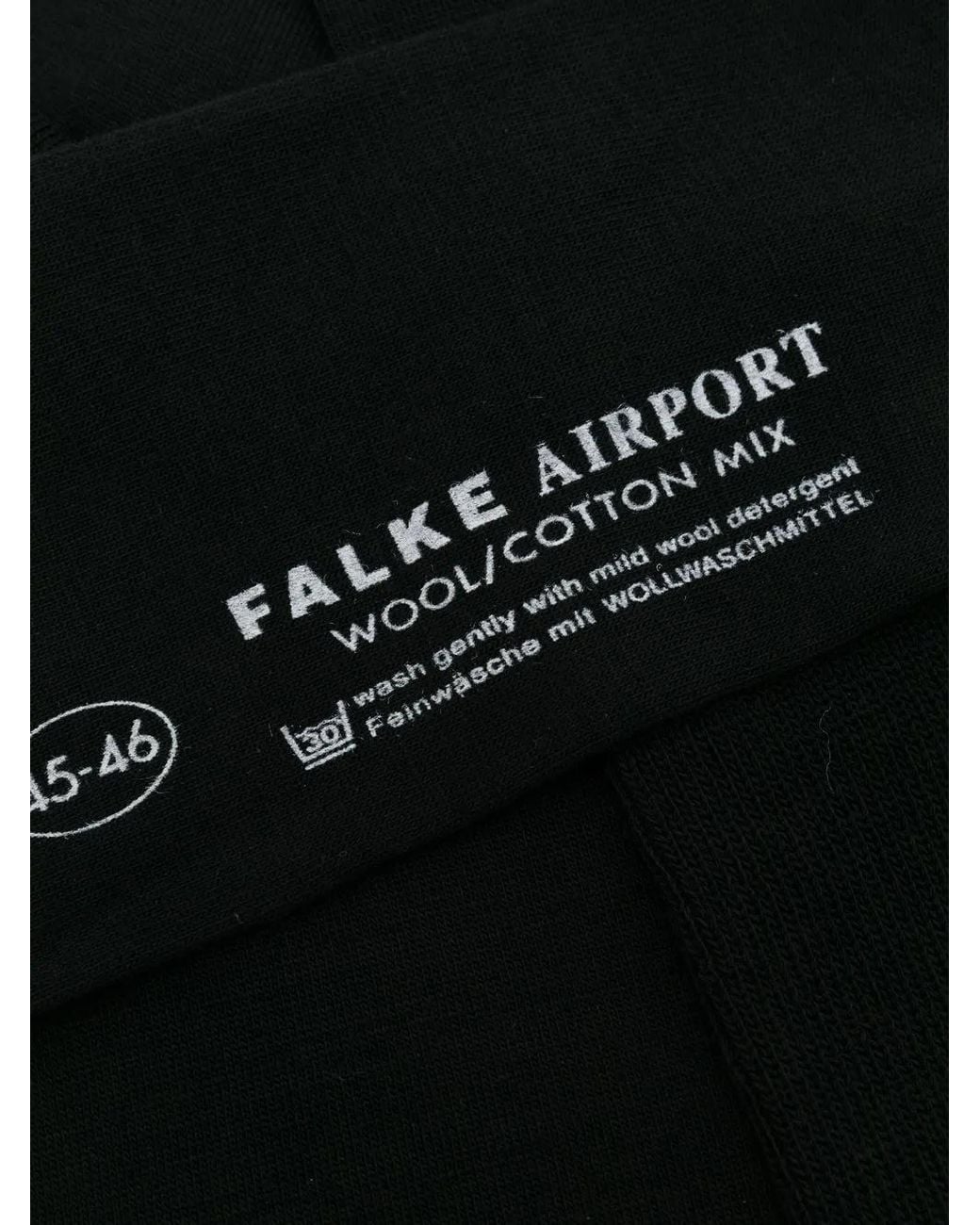 Falke Black Long Knee-Length Socks for men