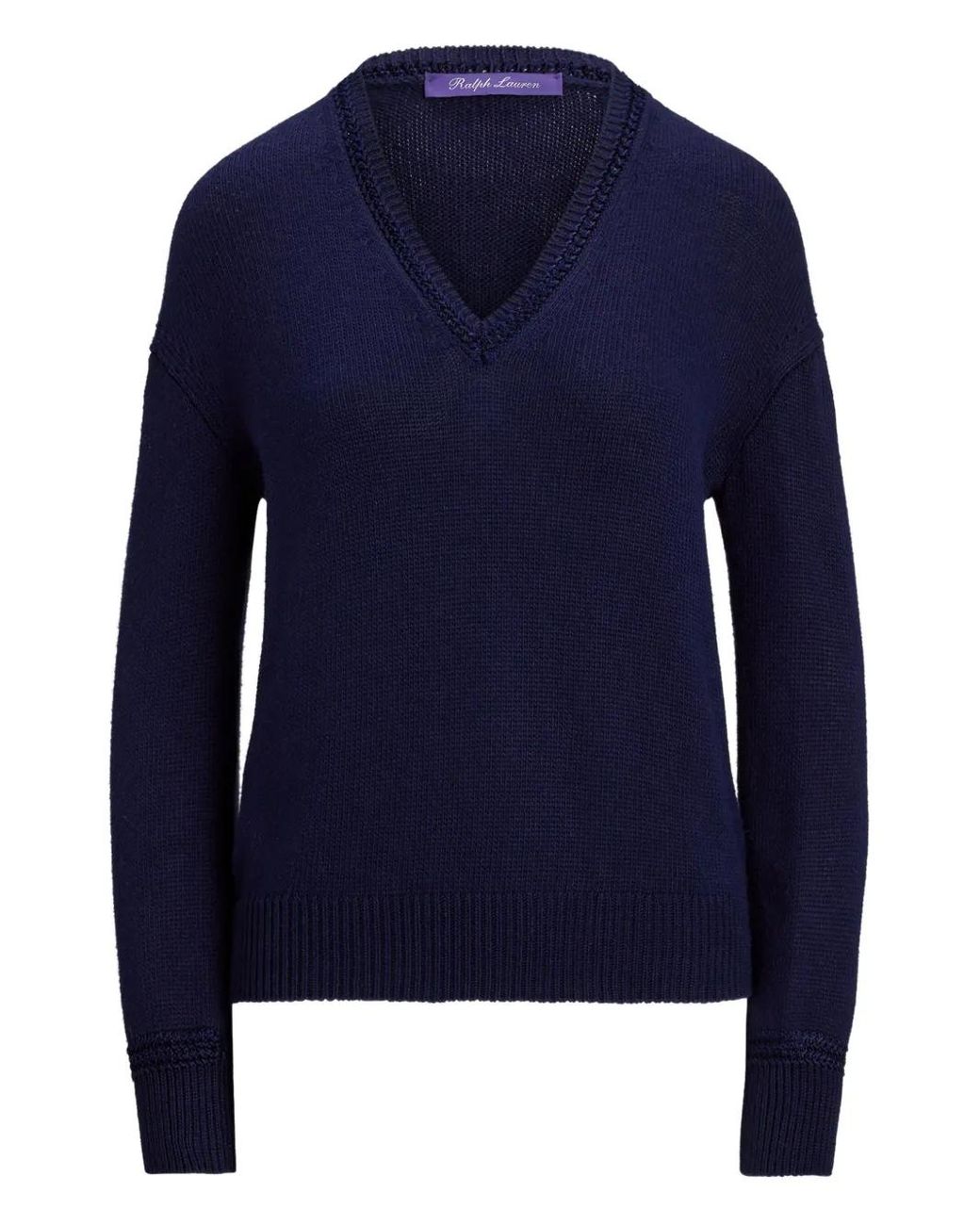 Ralph Lauren Blue V-Neck Knitted Sweater