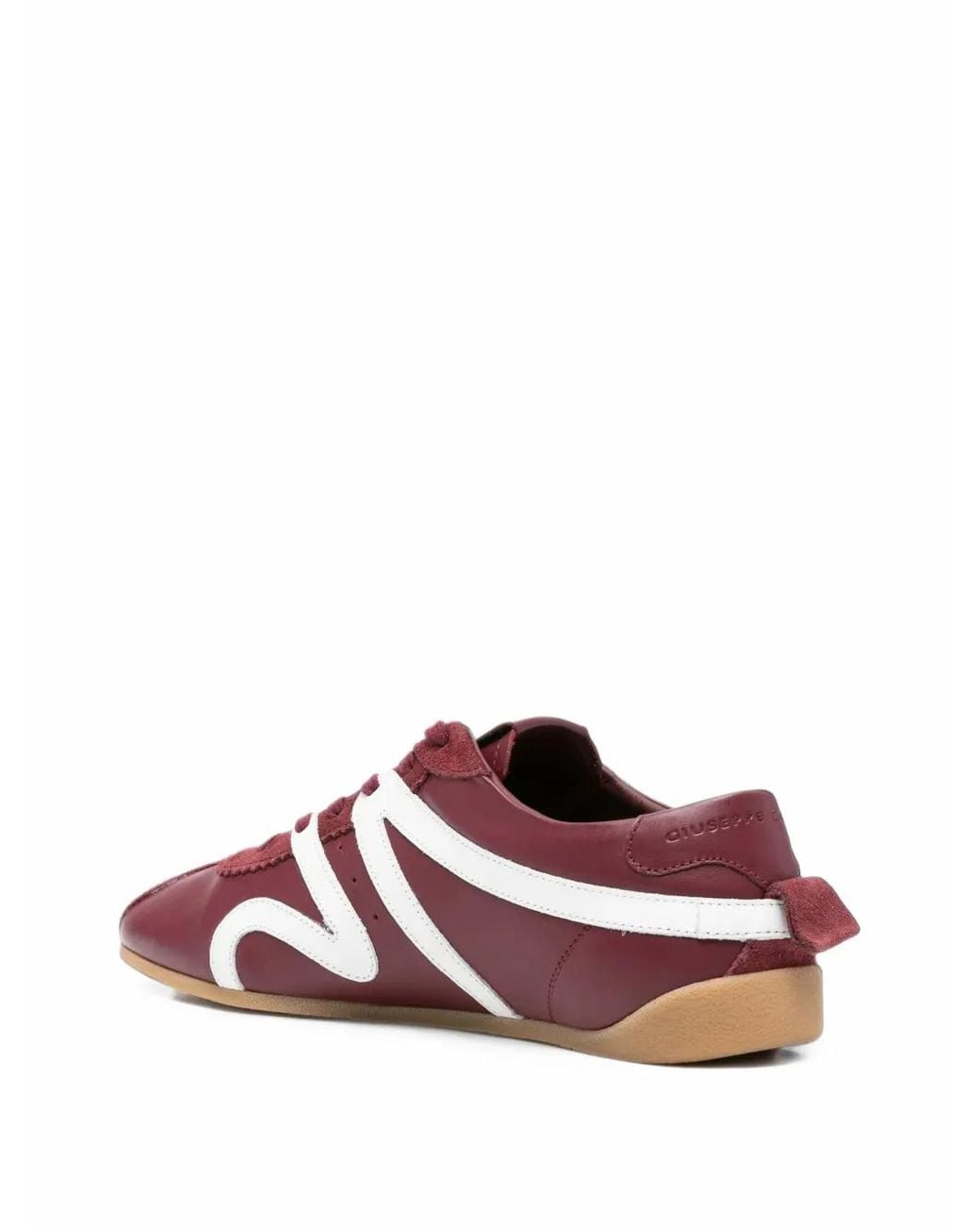 Giuseppe Zanotti Red Suede-Panelled Sneakers for men