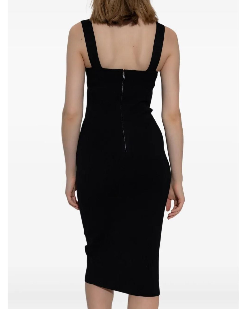 Max Mara Getailleerde Midi-Jurk in het Black