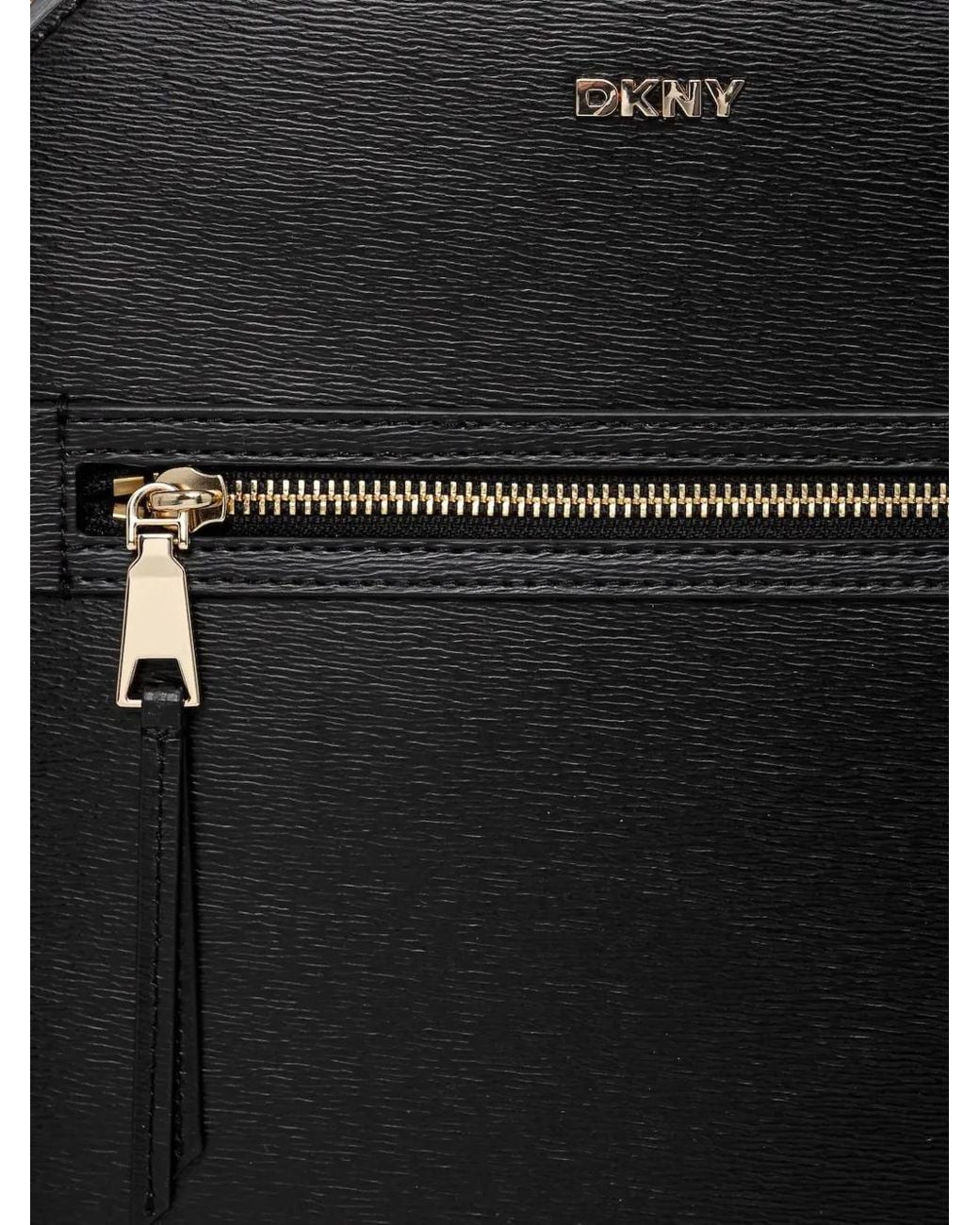 DKNY Black Leather Backpack