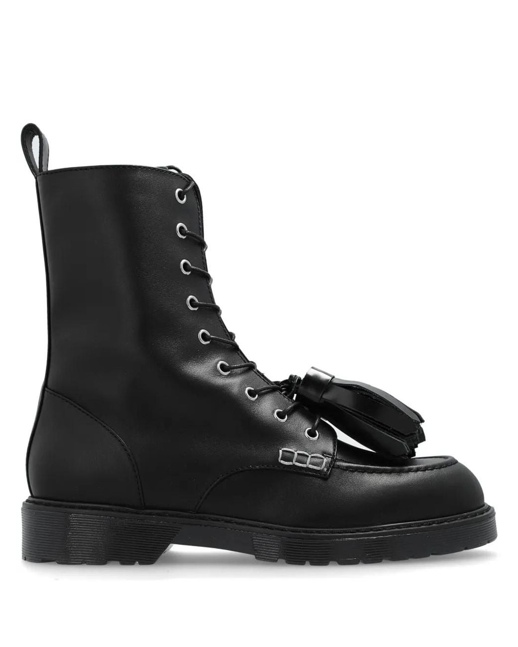 J.W. Anderson Black Tassel-Detail Lace-Up Boots