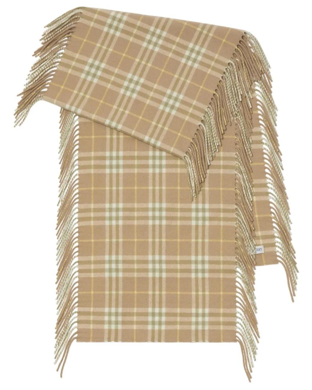 Burberry Natural Vintage Check Cashmere Scarf