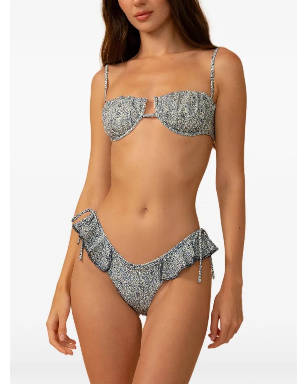Montce White Haut De Bikini Petite Fleur Petal