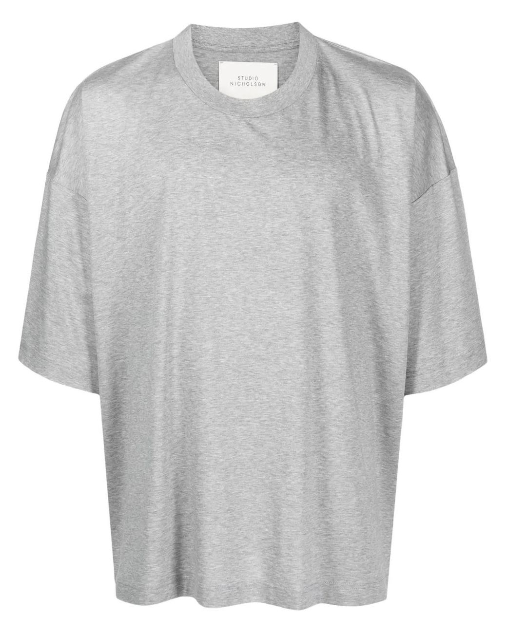Studio Nicholson Gray Oversize-Cut Cotton T-Shirt for men