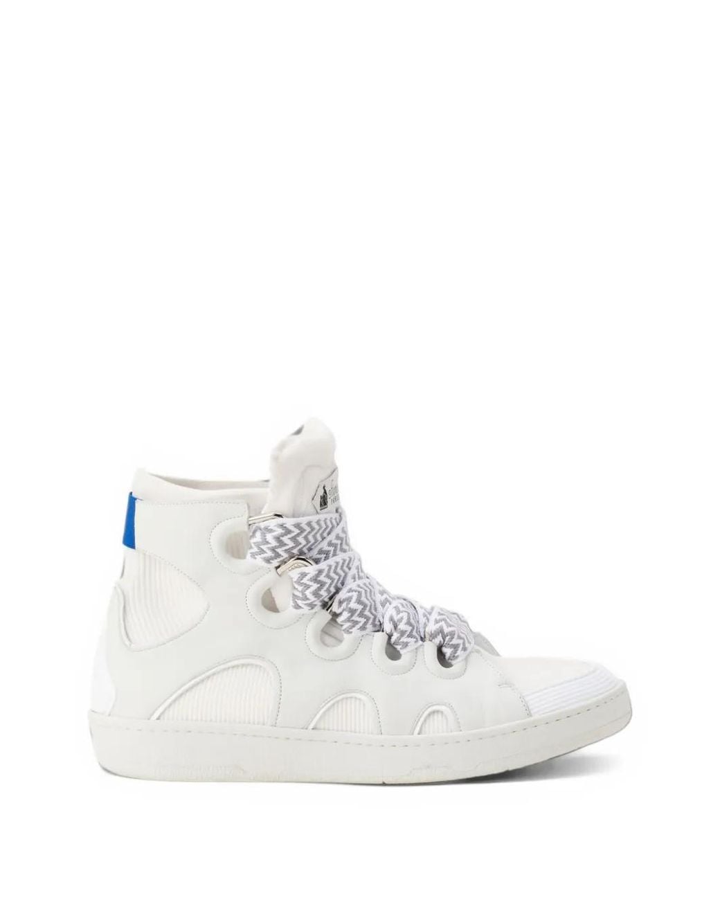 Lanvin White Curb High Top Sneakers