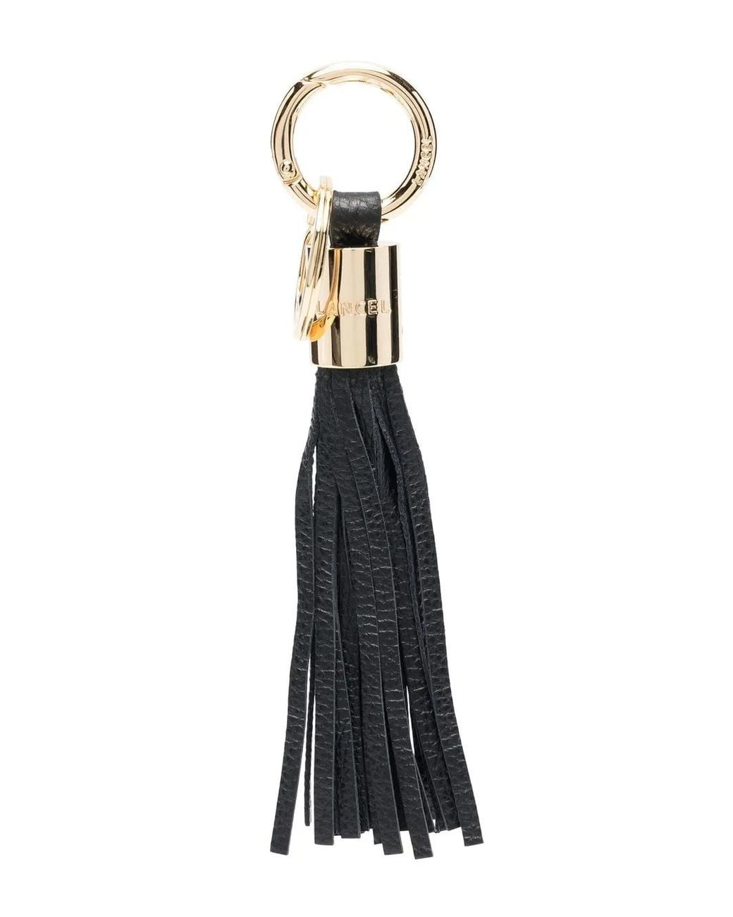 Lancel White Premier Flirt Tassel Keyring
