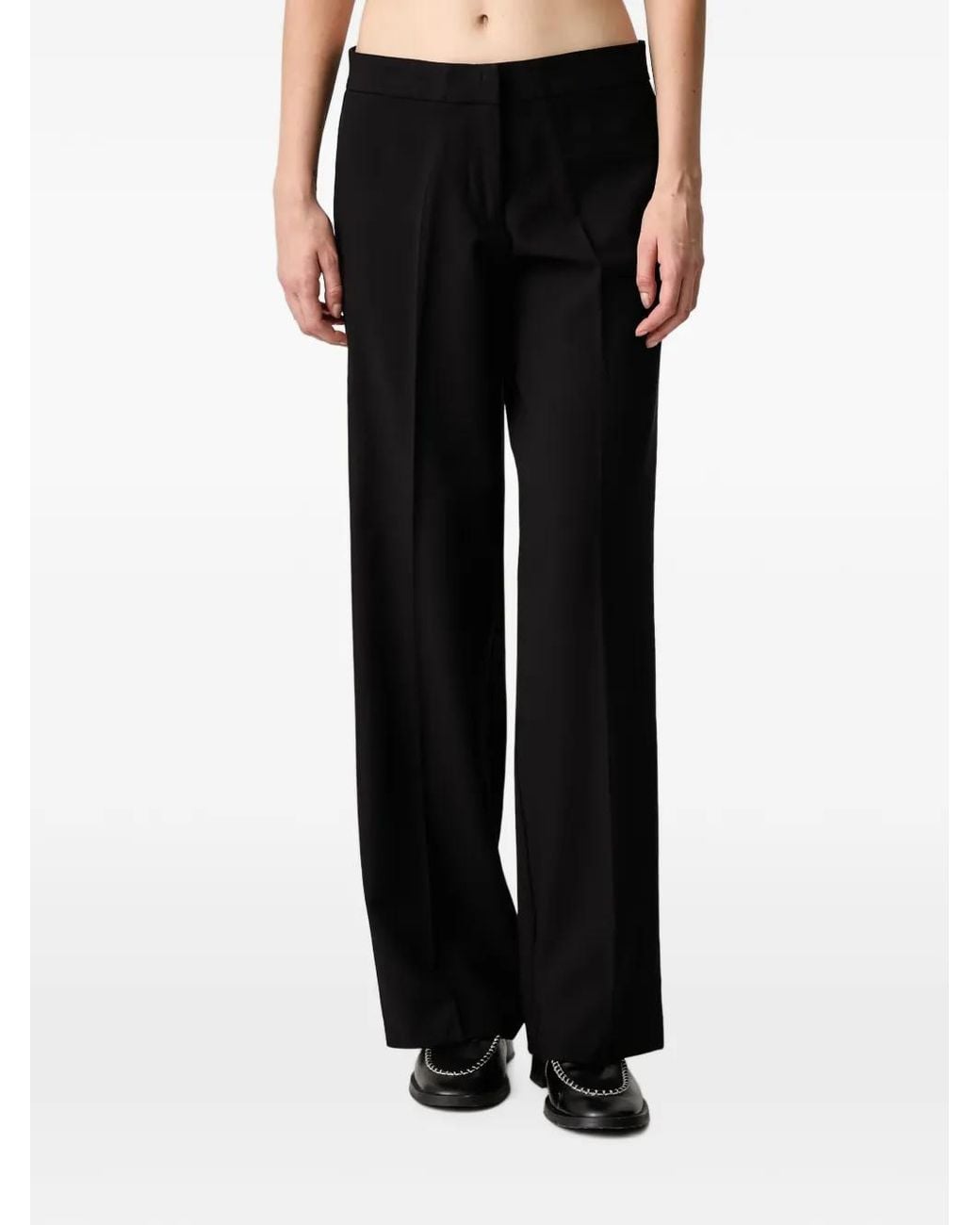 WRSTBHVR Black Eilika Pressed-Crease Trousers