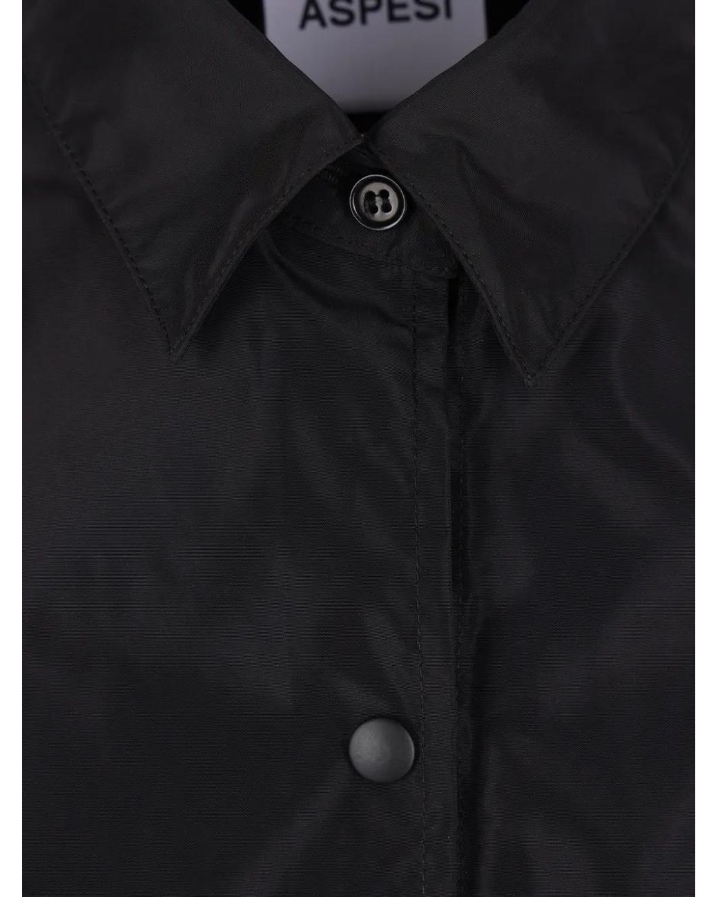 Aspesi Black Snao-Fastening Jacket