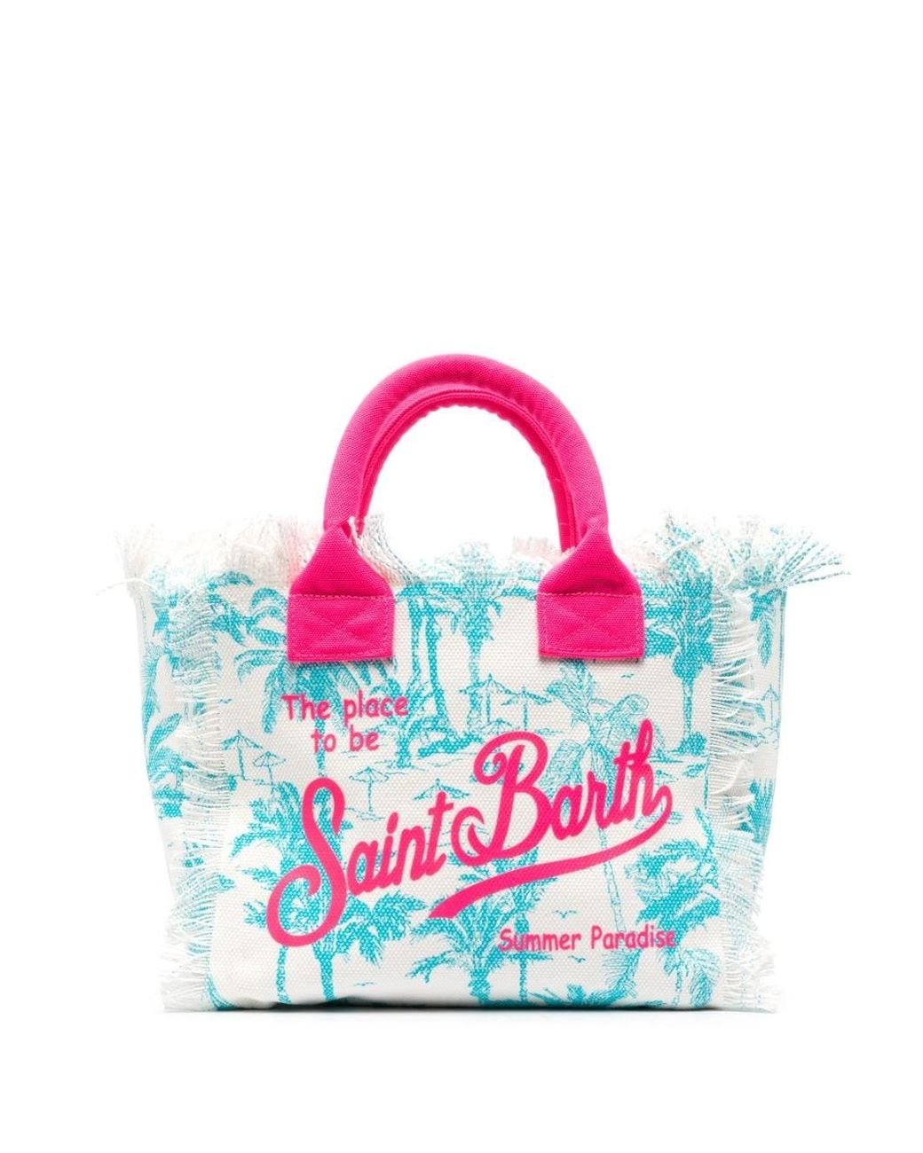 Mc2 Saint Barth Colette Palm Tree-print Beach Bag in Pink | Lyst