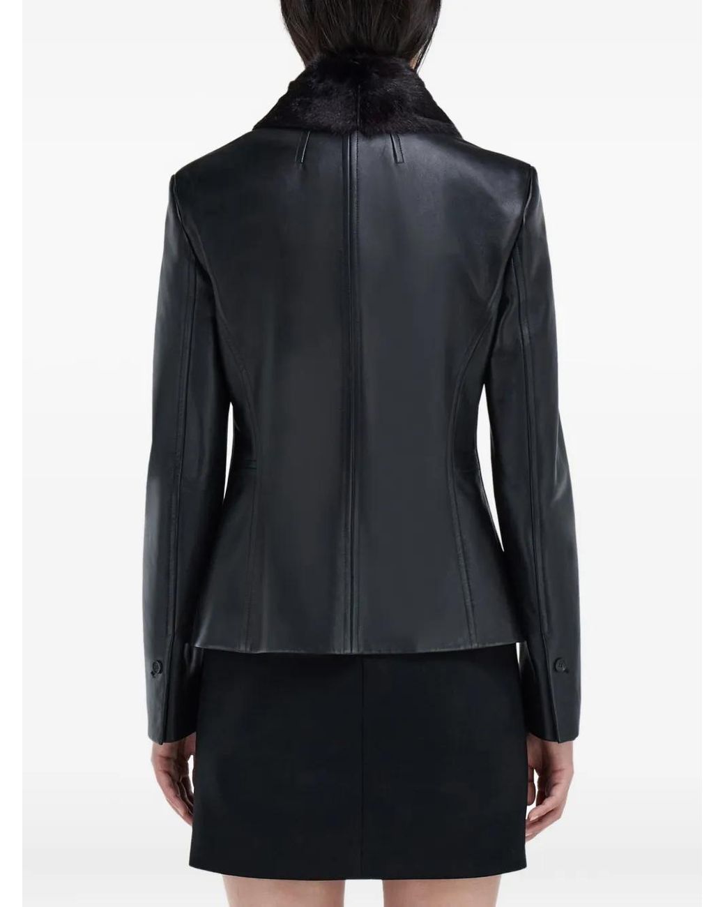 Ferragamo Black Nappa Blazer