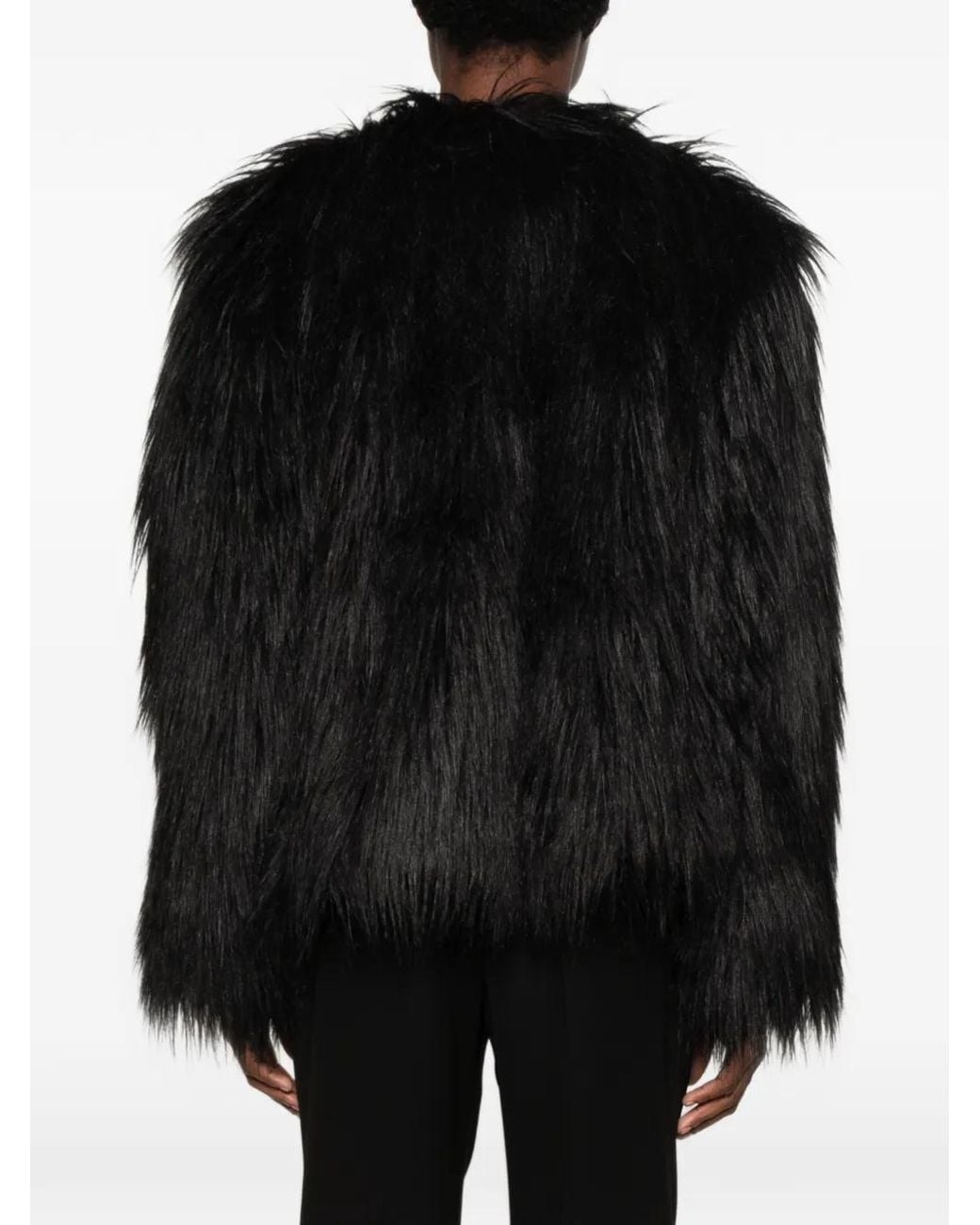 Styland Black Faux-Fur Jacket