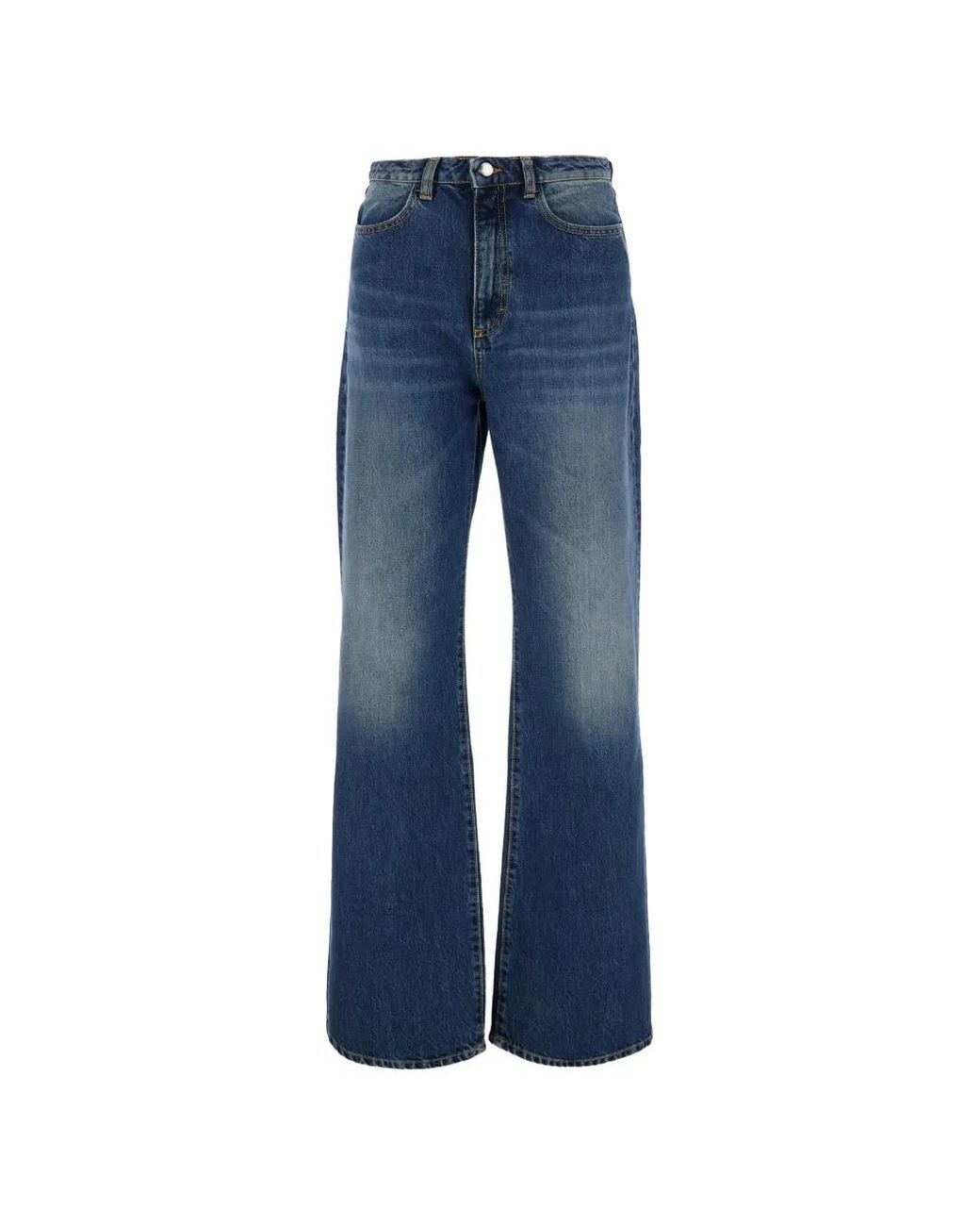 ICON DENIM Blue Jean Ample À Effet Délavé