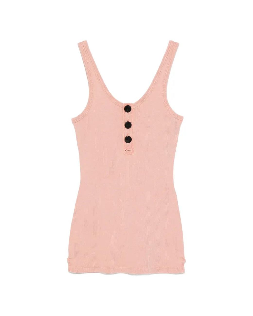 Camiseta Con Botones Chloé de color Pink