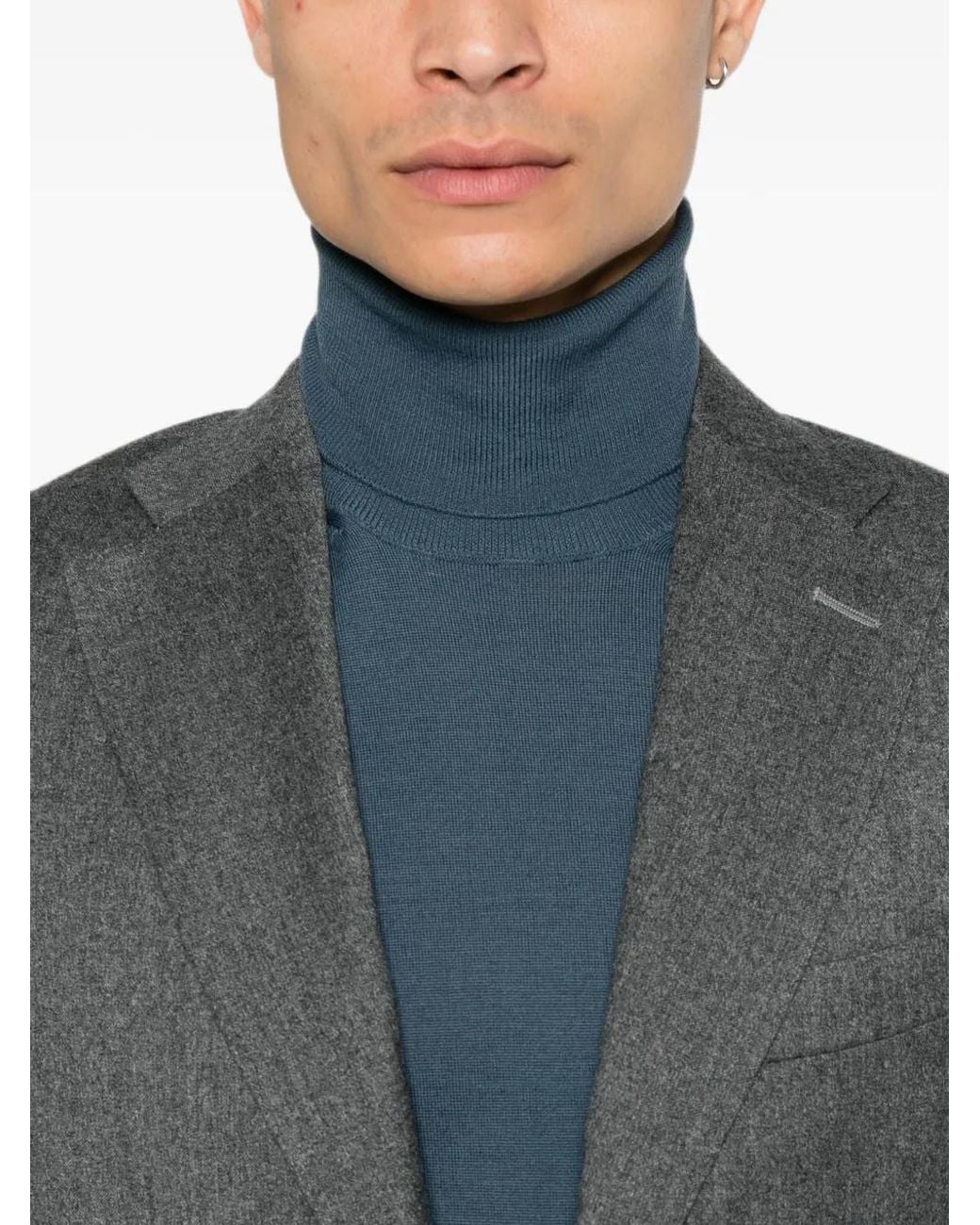 Canali Gray Single-Breasted Buttoned Suit for men