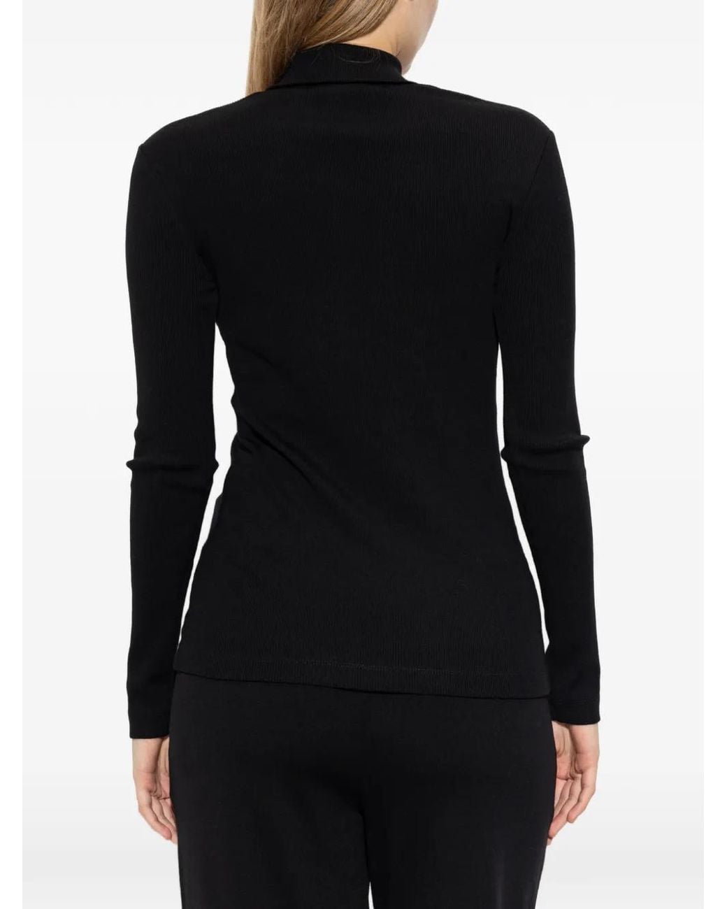 Max Mara Black Ribbed-Knit Sweater