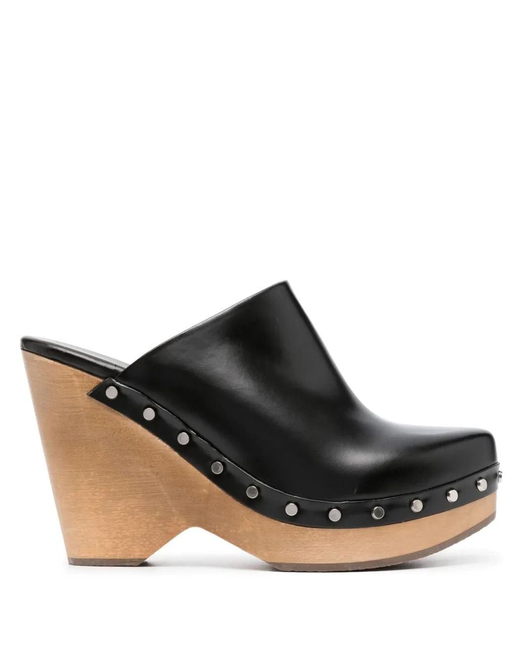 Isabel Marant Black Tsuko Leather Clogs