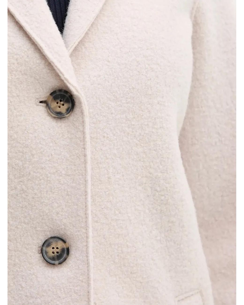 Ouí White Manteau Mayson À Simple Boutonnage
