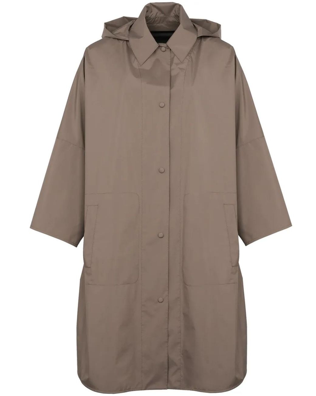Yves Salomon Natural Hooded Cape