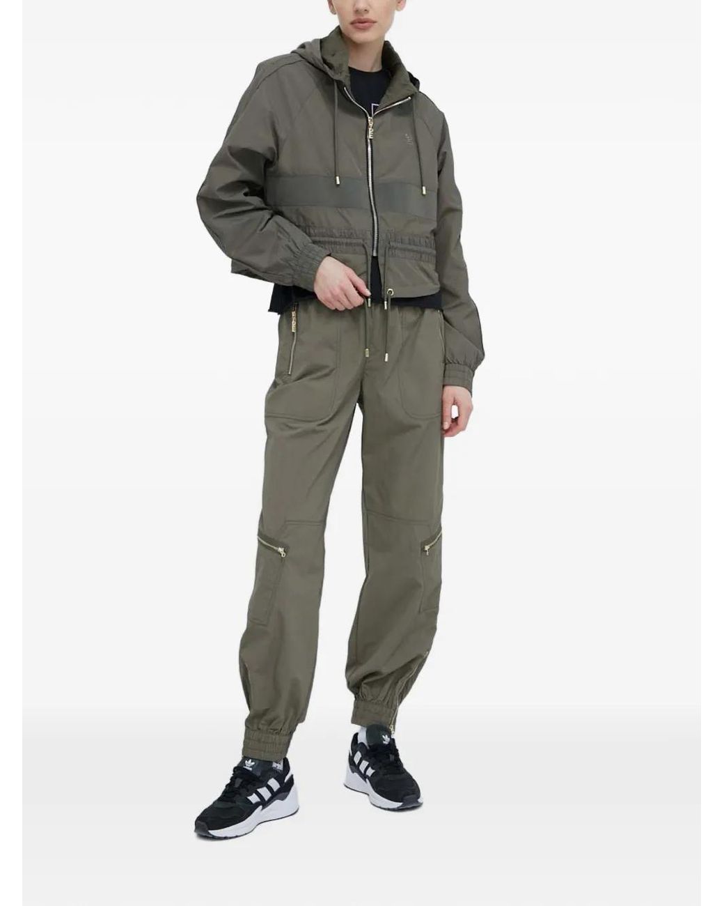 P.E Nation Gray Hooded Zip Jacket