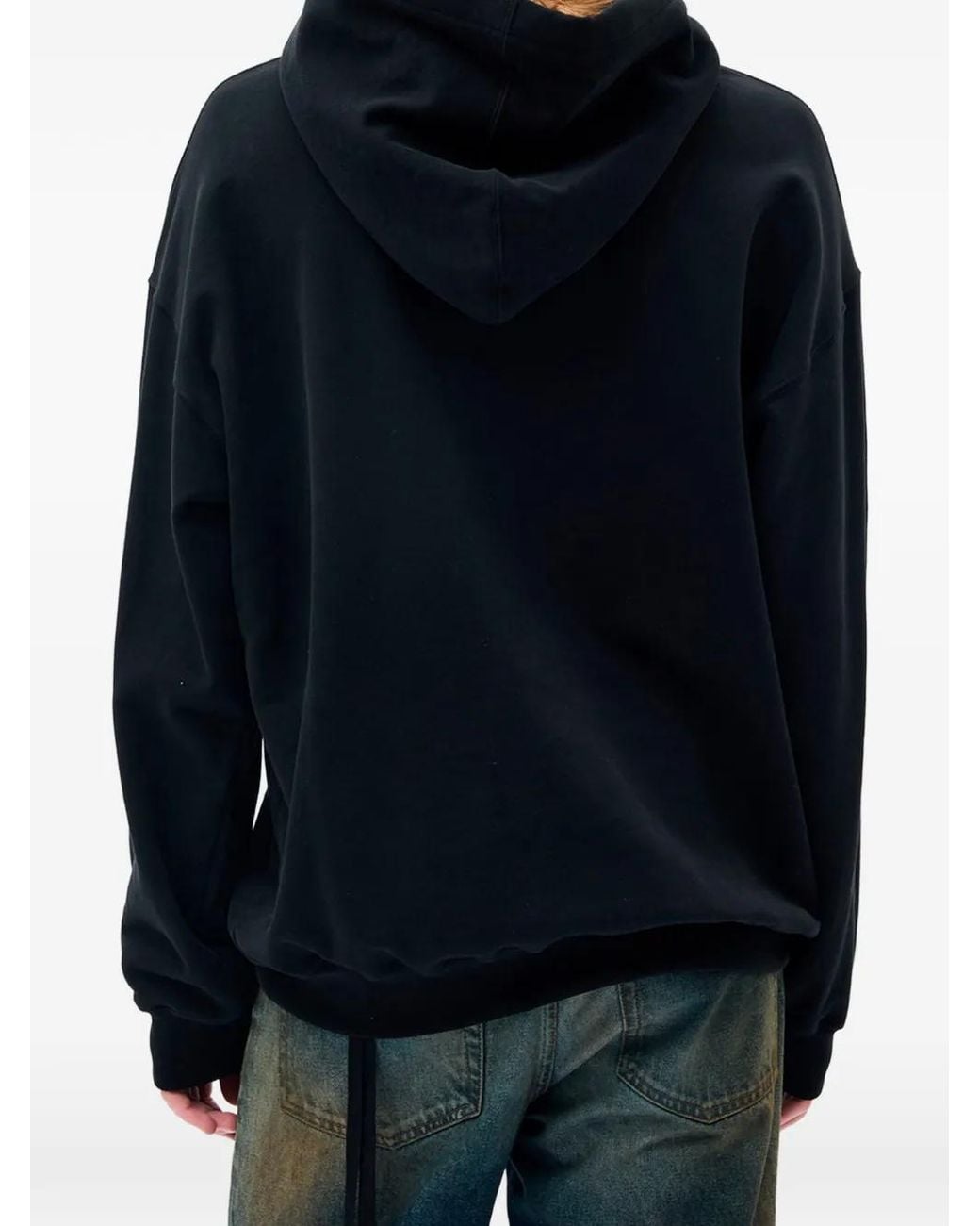 Ann Demeulemeester Blue Graphic-Print Hoodie for men