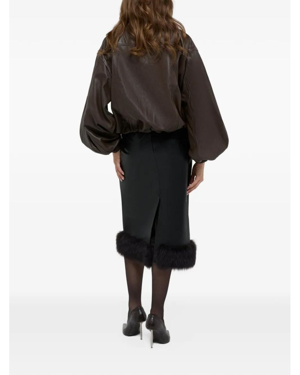 DUCIE Brown Lena Leather Jacket
