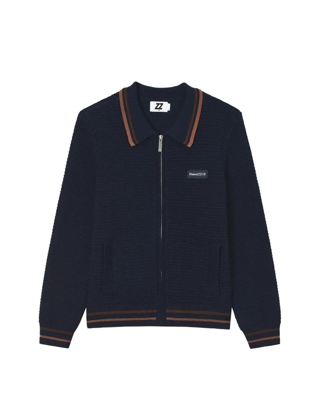 Izzue Blue Zip-Up Cardigan