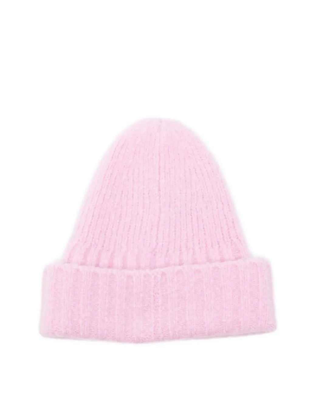 B.B. Wallace Pink Ribbed-Knit Beanie Hat