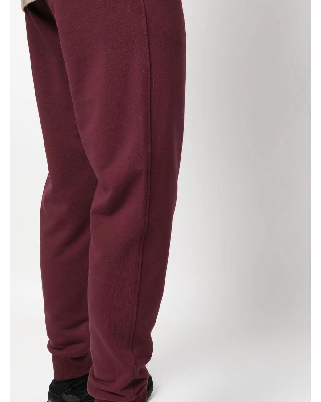C P Company Red Logo-Patch Track Pants for men