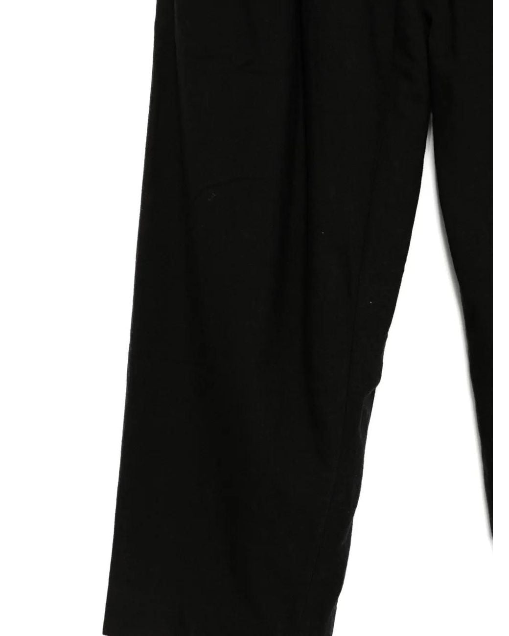 Ziggy Chen Black Front-Pleated Trousers for men