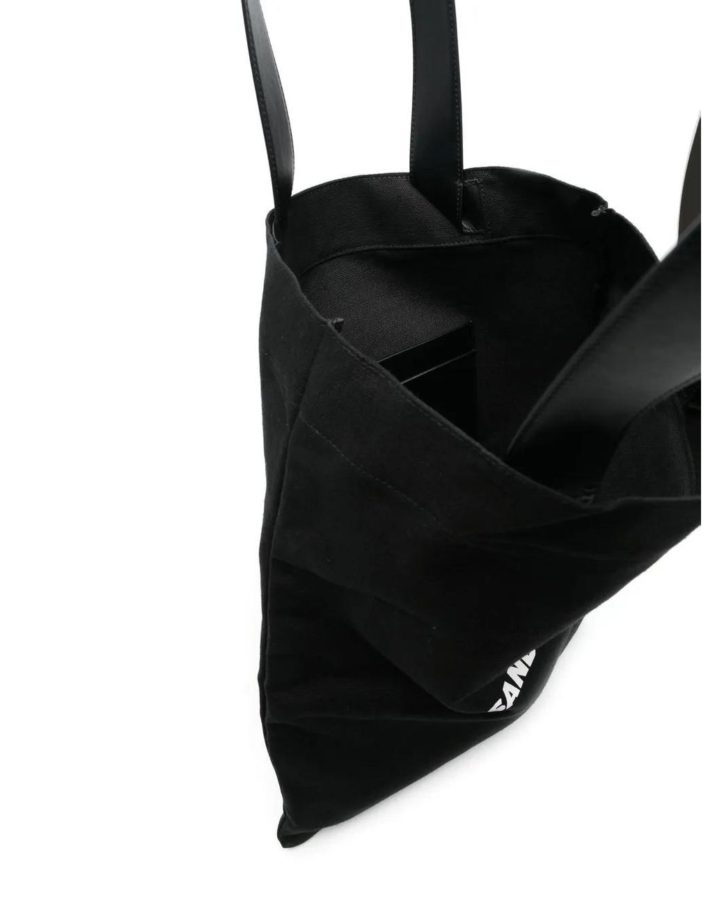 Jil Sander Black Tote Bag With Logo Print