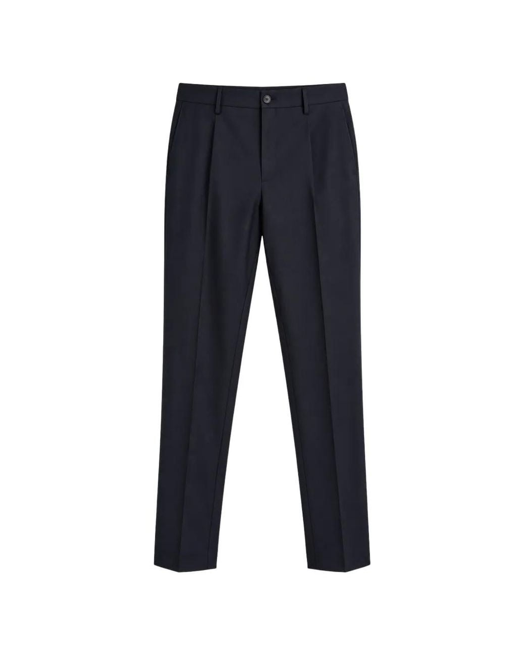 Canali Blue Pleated Tailored Trousers for men