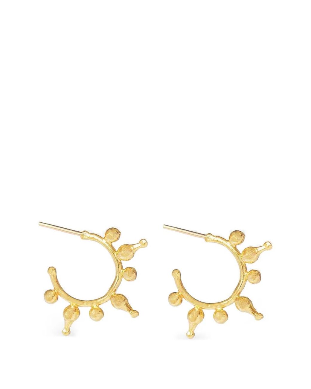 Ottoman Hands Metallic Jale Hoop Earrings