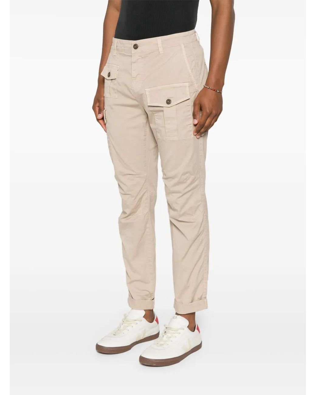 Mason's Natural Devant Safari Trousers for men