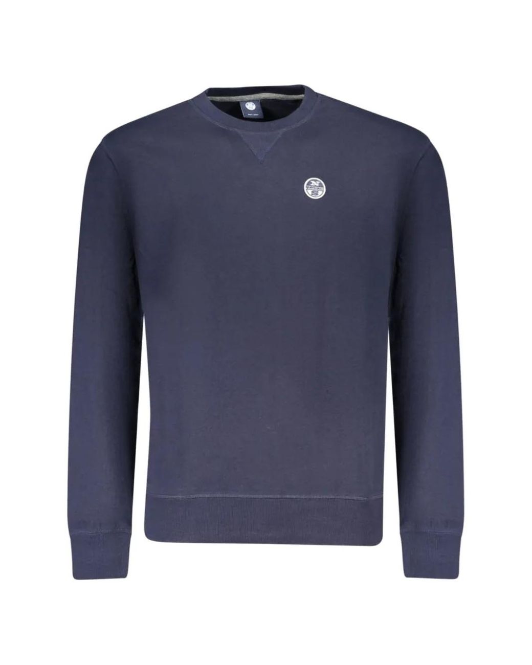 North Sails Blue Logo-Patch Crew-Neck Sweatshirt for men