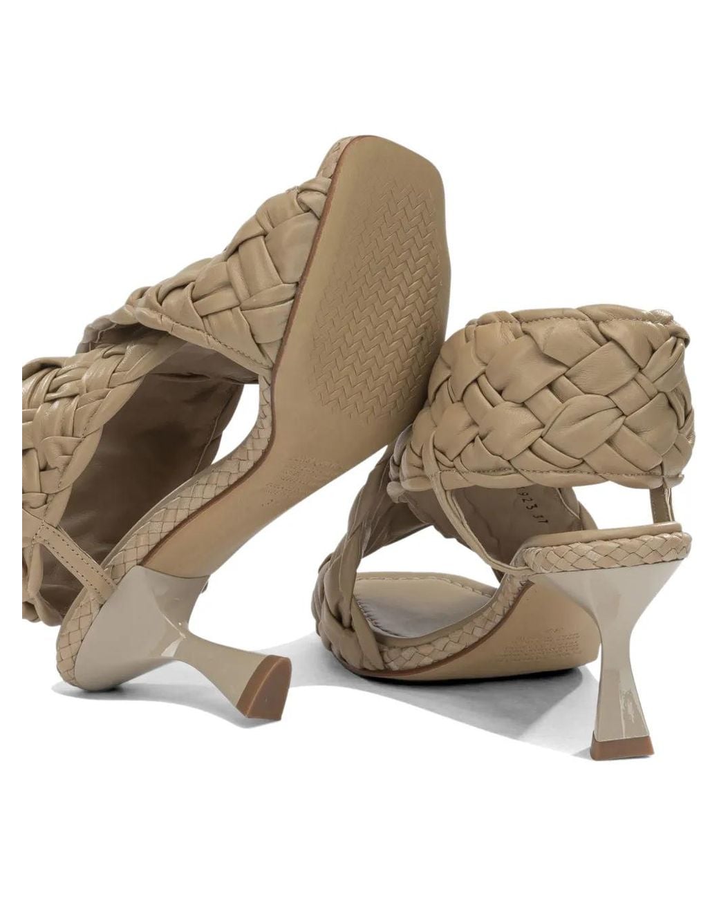 Toni Pons Metallic Braided Leather Sandals