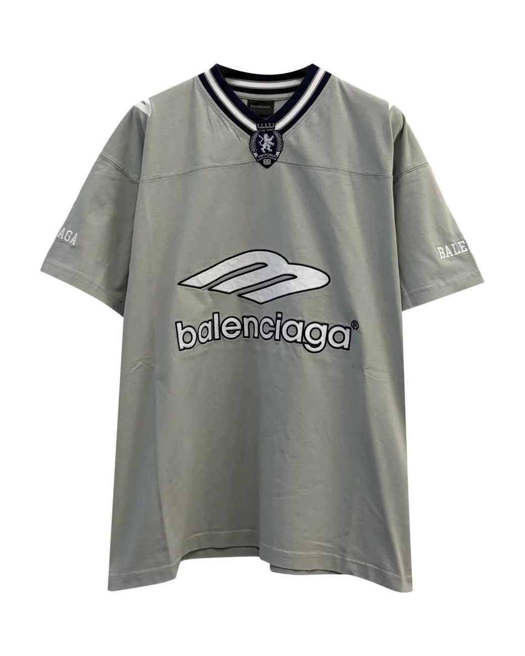 Balenciaga Gray 3B Football T-Shirt for men
