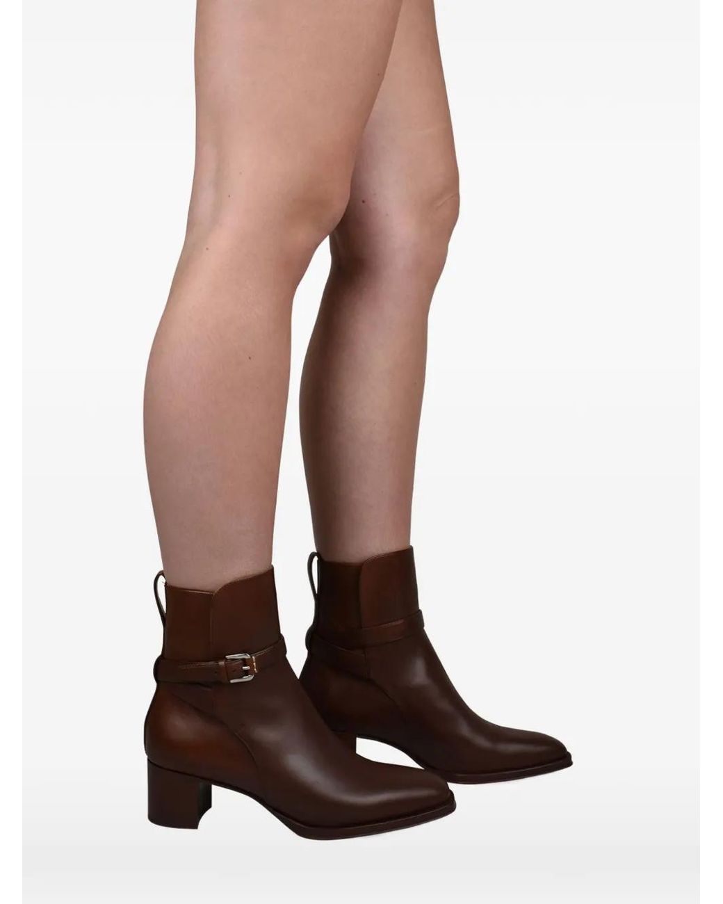 Ralph Lauren Brown Callie Buckle-Strap Boots