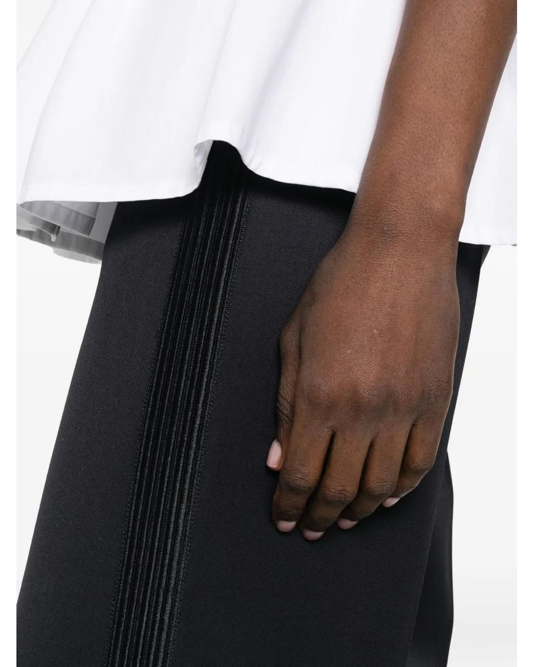 Alexander McQueen White Buttoned Trousers