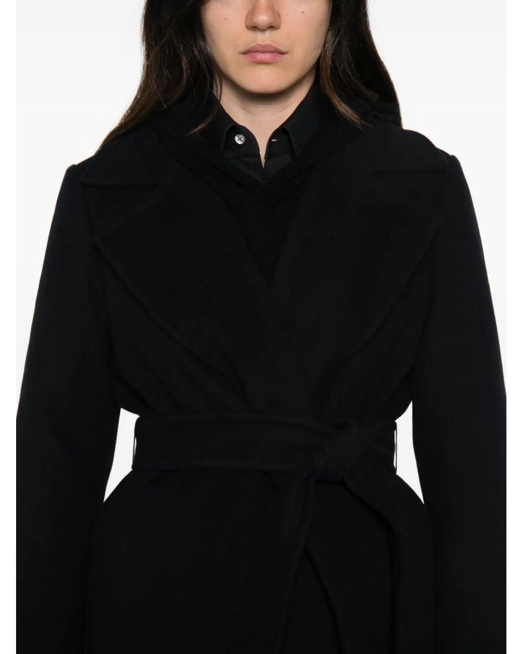 Emme Black Belted Coat