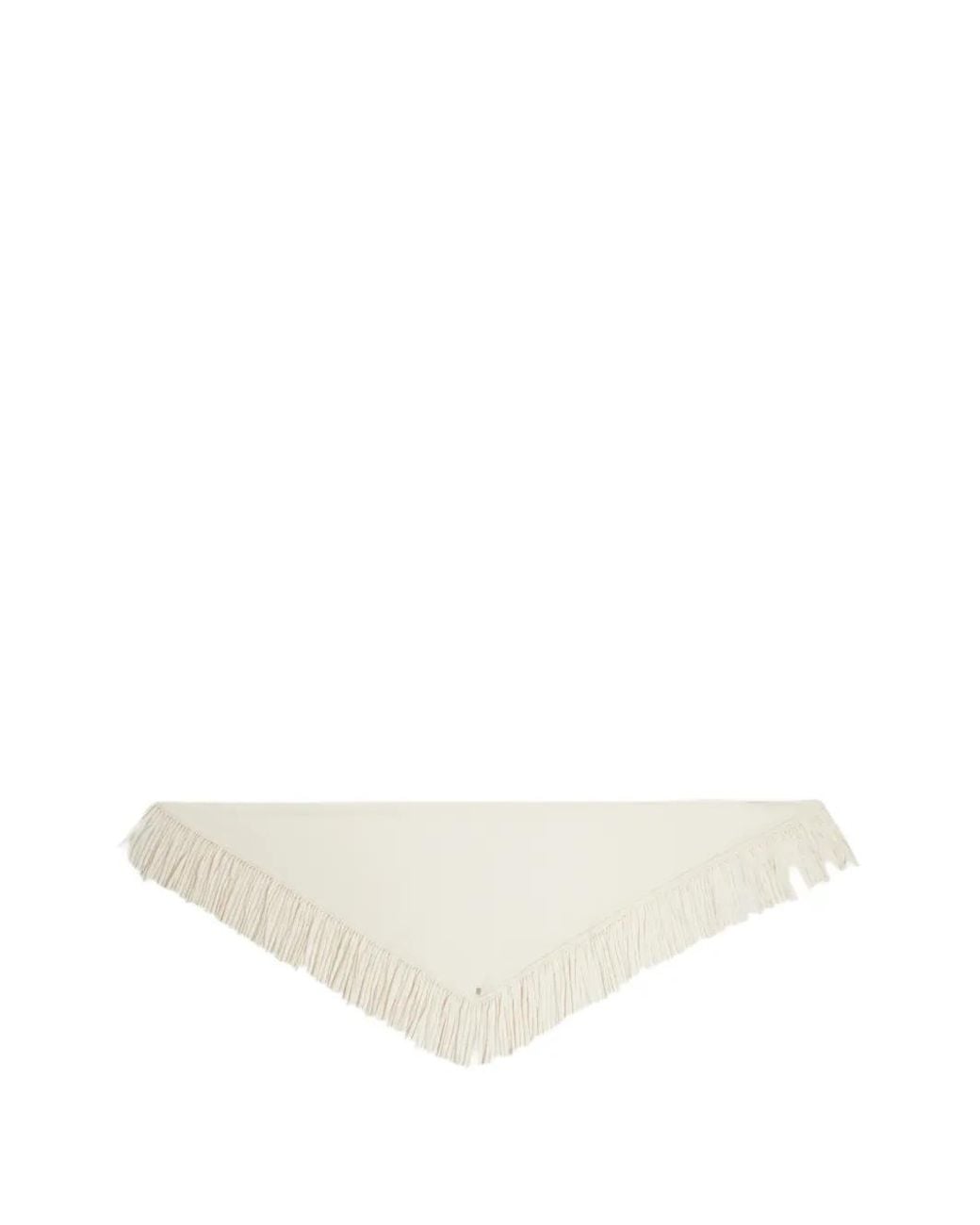 Sandro White Écharpe À Franges En Laine