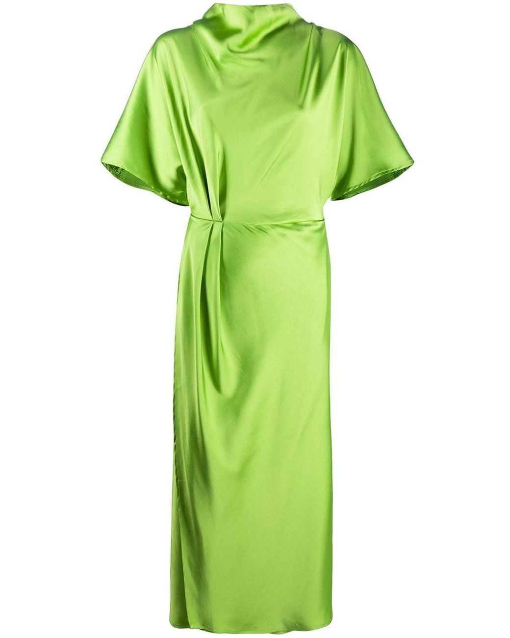 Stine Goya High-neck Midi Dress in Green - Lyst