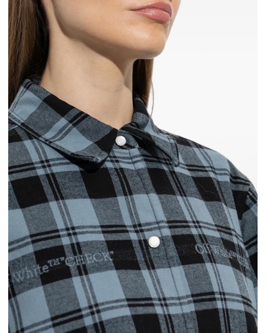 Off-White c/o Virgil Abloh Blue Checked Shirt