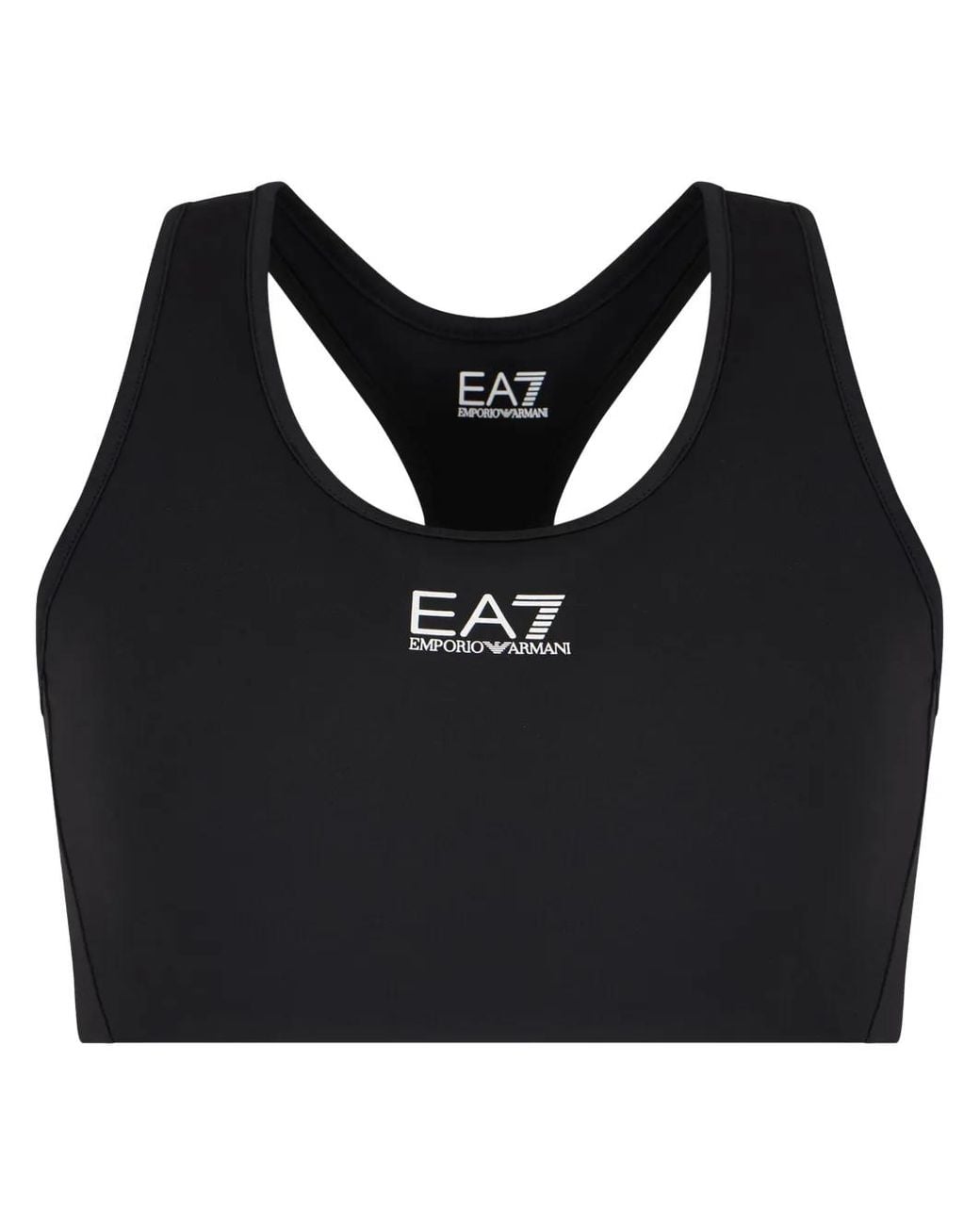 EA7 Black Logo-Print Tank Top