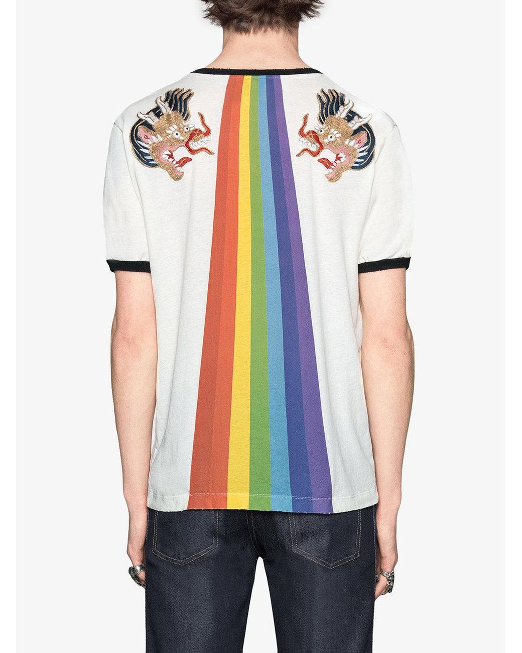 Gucci Cotton T-shirt With Ufo Print in White for Men | Lyst