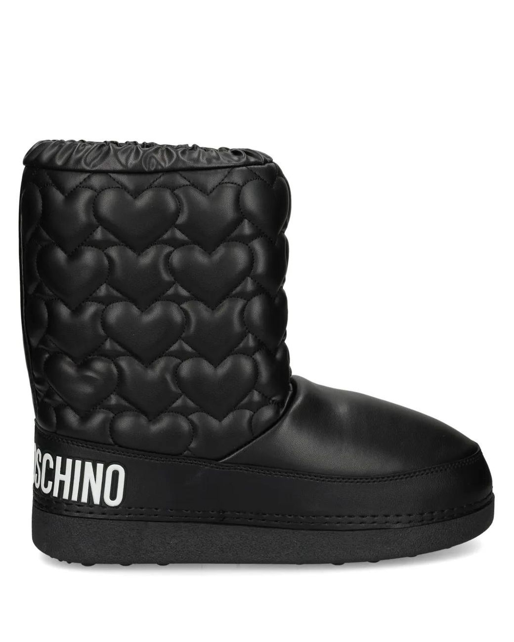 Love Moschino Black Chunky Quilted Boots